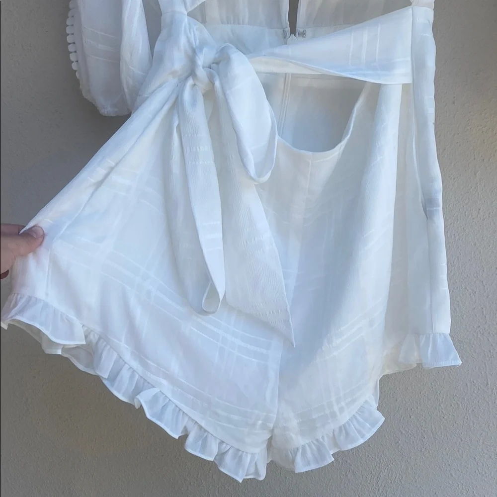 MAJORELLE Enzo Romper in Ivory S NWT - Picture 9 of 16